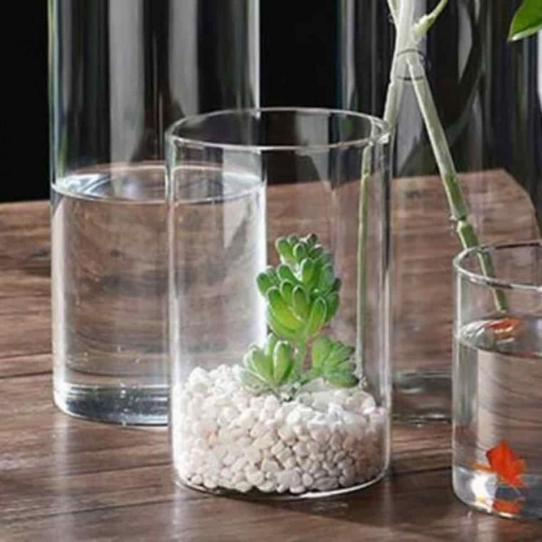 원형유리화병 오브제화병 조화화병 유리화병 원통 15x30
