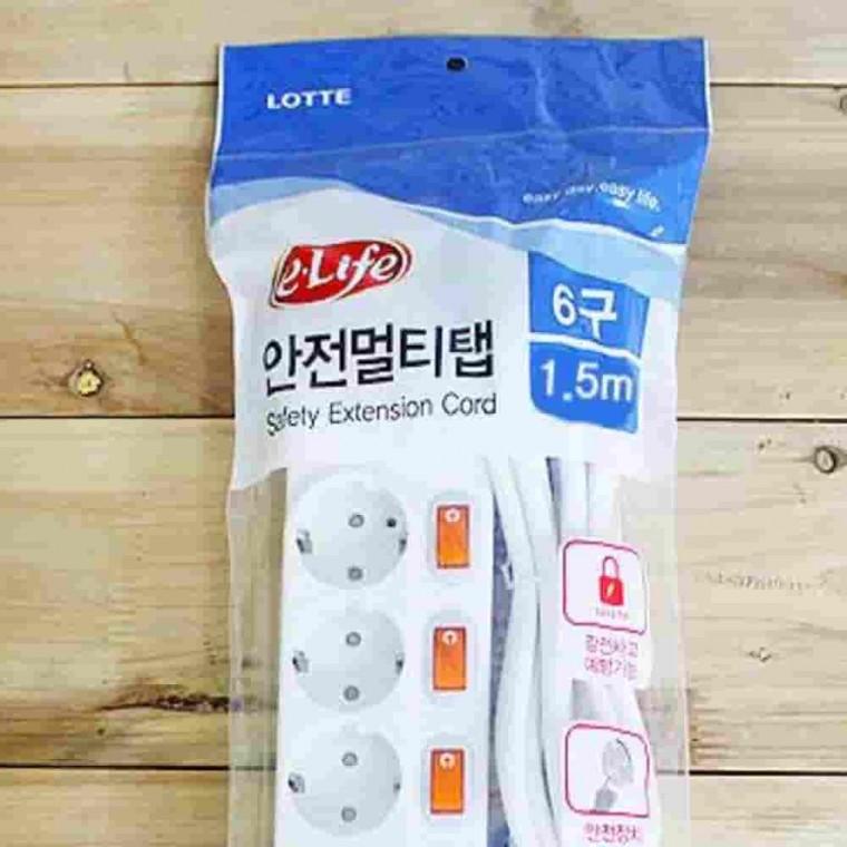 개별멀티코드6구 1.5M 비닐 콘센트연장선 연결코드 6구멀티탭 멀티탭