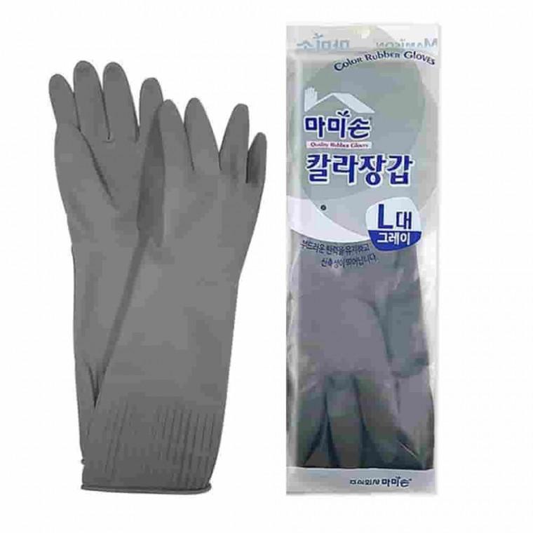 주방용 고무장갑 대 회색 주방장갑 대형고무장갑 김장고무장갑 두꺼운고무장갑 긴고무장갑