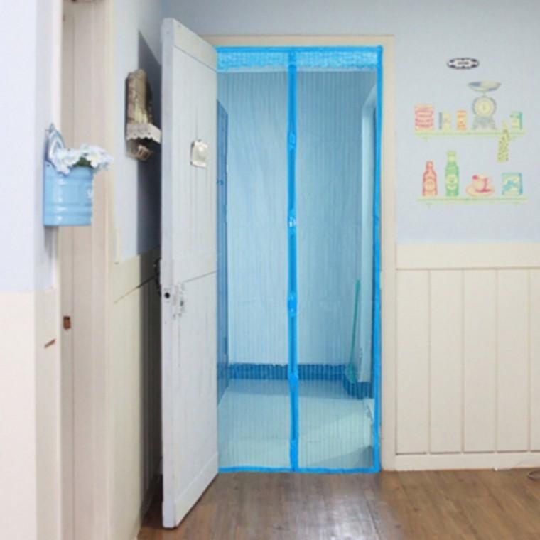 마그네틱 문 모기장 블루 100cm 스탠드모기장 모기차단망