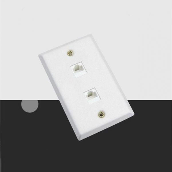 RJ45 2포트 케이블매립 알루미늄 월플레이트 coms
