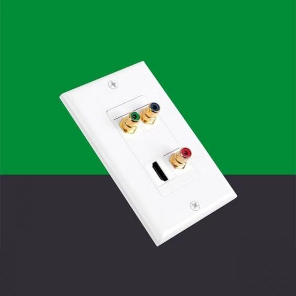 RCA 플레이트 월 3P HDMI 컴포넌트 Coms