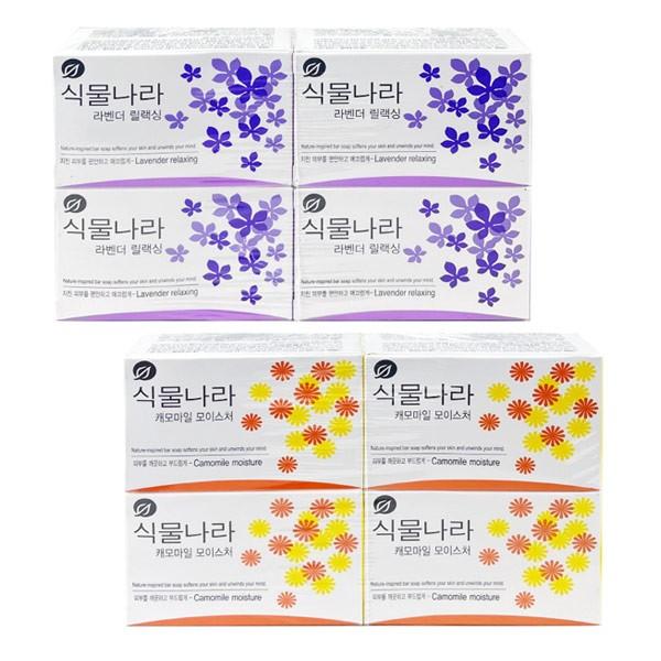 식물나라 라벤더 캐모마일 100g 4p-TJ 비누 화장비누 목욕 샤워 목욕용품 샤워용품