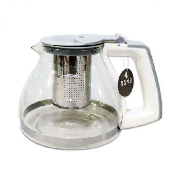 키친프리 유리 900ml 티포트 주전자 차 티메이커