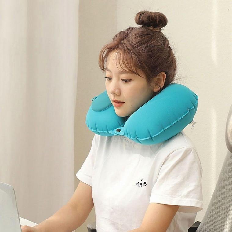 에어 목베개 슬림 기내용 간편 목받침 비행기 목쿠션
