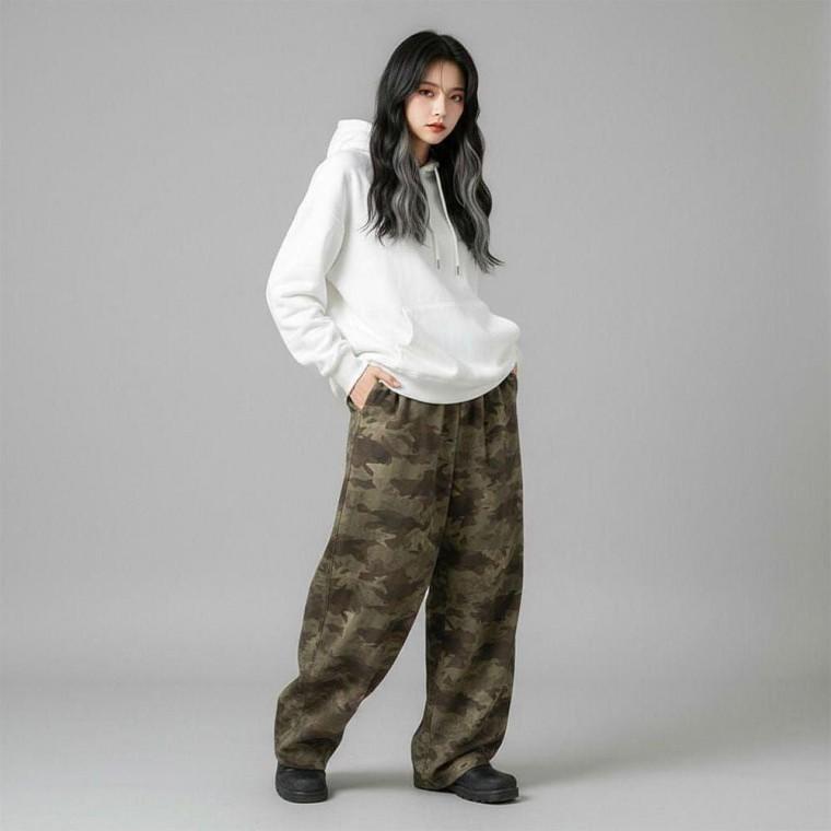 커브드핏 여성 슬림핏 통바지 밀리터리 와이드팬츠 벌룬 남성