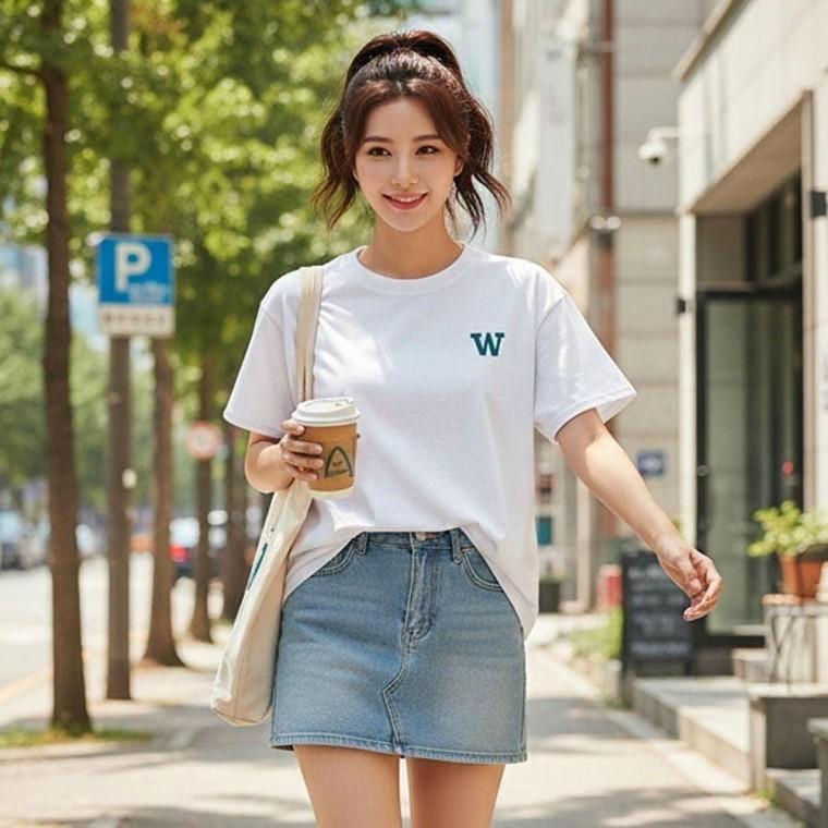 3color 여름 핏좋은 루즈핏 데일리 여성 티셔츠 반팔티