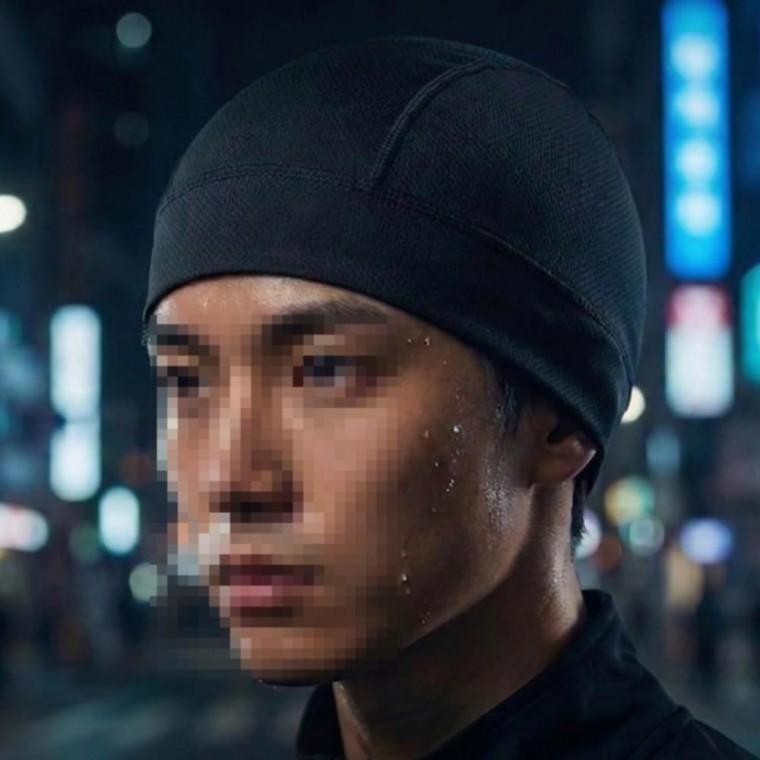 4색 1개 메쉬 스컬캡 여름 이너캡 자전거 오토바이 헬멧 이너캡 바이크 라이딩 땀흡수 두건 모자