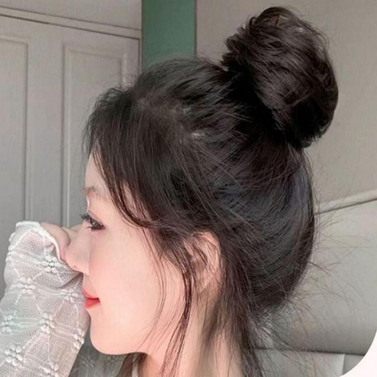 승무원 면접 일상 올림머리 가발 자연스러운 똥머리 볼륨 피스