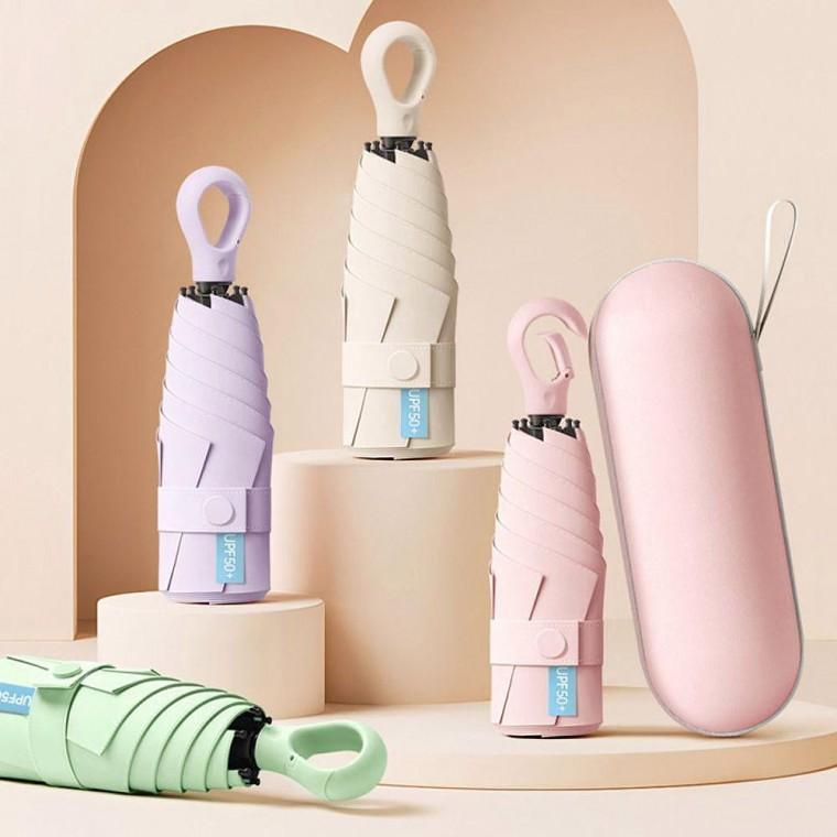 5단 미니우산 편안 손잡이고리 경량 양산