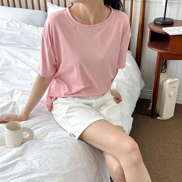 반팔 베이직 활용도높은 티셔츠 라운드 기본티 남녀공용