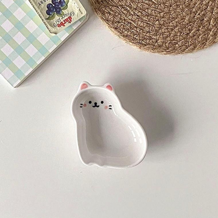 기프트 종지 선명한 집들이 미니 고양이 소스볼 도자기