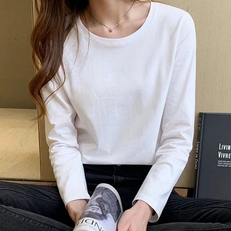 여성 봄가을 데일리룩 루즈핏 긴팔 티셔츠