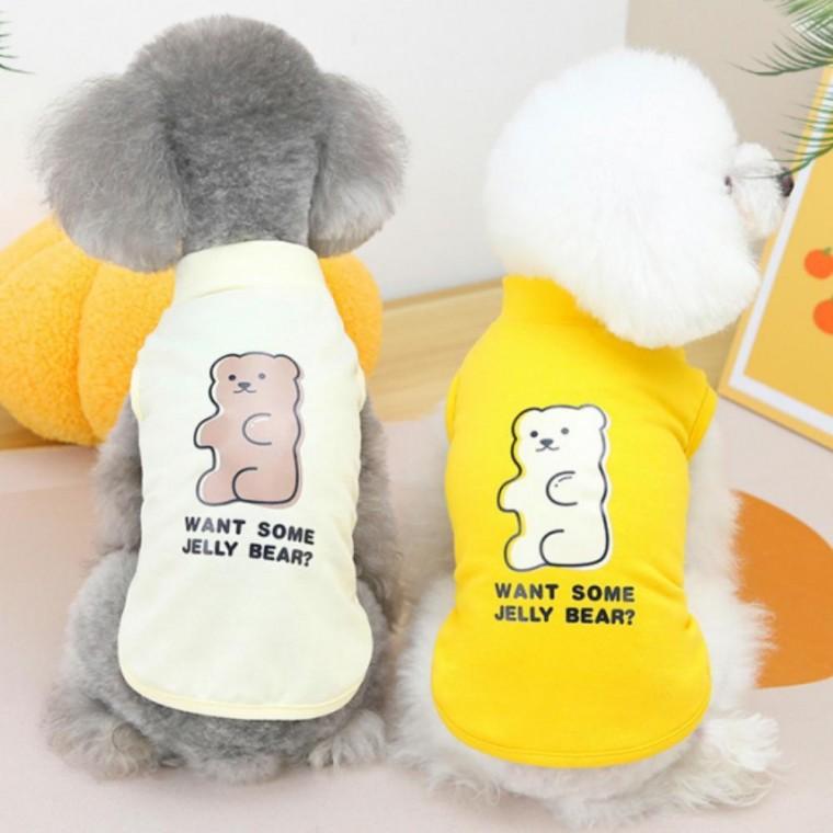 강아지 곰돌이 젤리 반팔티셔츠 여름 반려동물 애견옷