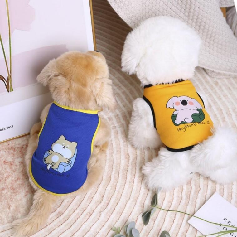 강아지 동물쇼파 데일리 반팔 티셔츠 반려동물 애견옷 여름
