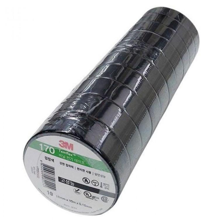 3M 170 고성능 전기테이프 검정색 19mm x 10M 10개입 절연 전기 고성능