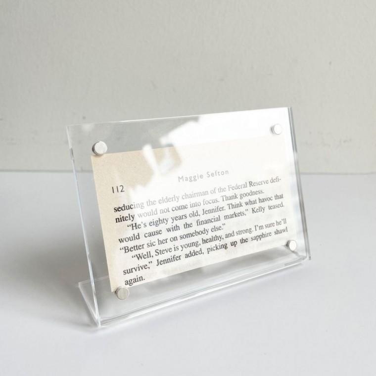아크릴 자석 쇼카드 10.5x7.5cm 가로형 꽂이 종이 쇼케이스 피오피 L자형 O 가격표 액자