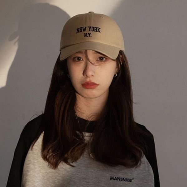 여성 7컬러 데일리 패션룩 NY 레터링 볼캡 CAP55