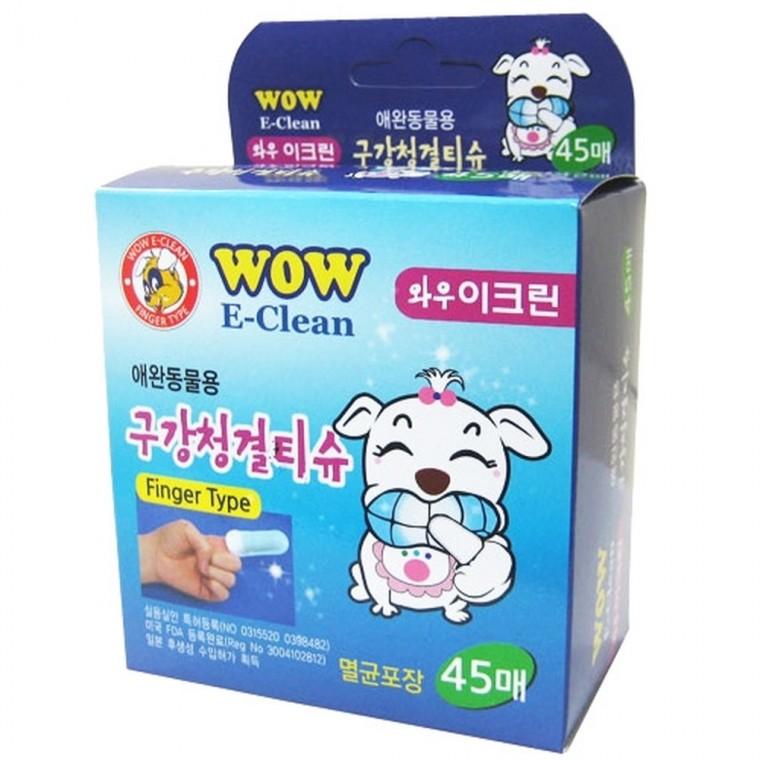[2개묶음]와우 이크린 구강 청결티슈 45매