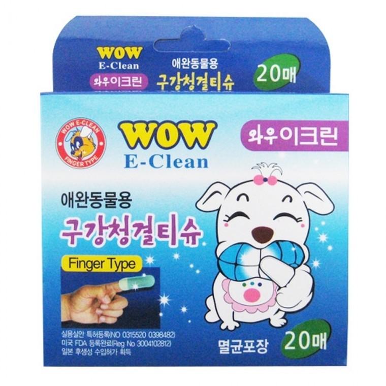 [2개묶음]와우 이크린 구강 청결티슈 20매