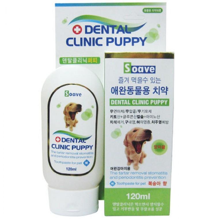 쏘아베 덴탈클리닉 퍼피 120ml(먹는치약-복숭아향)