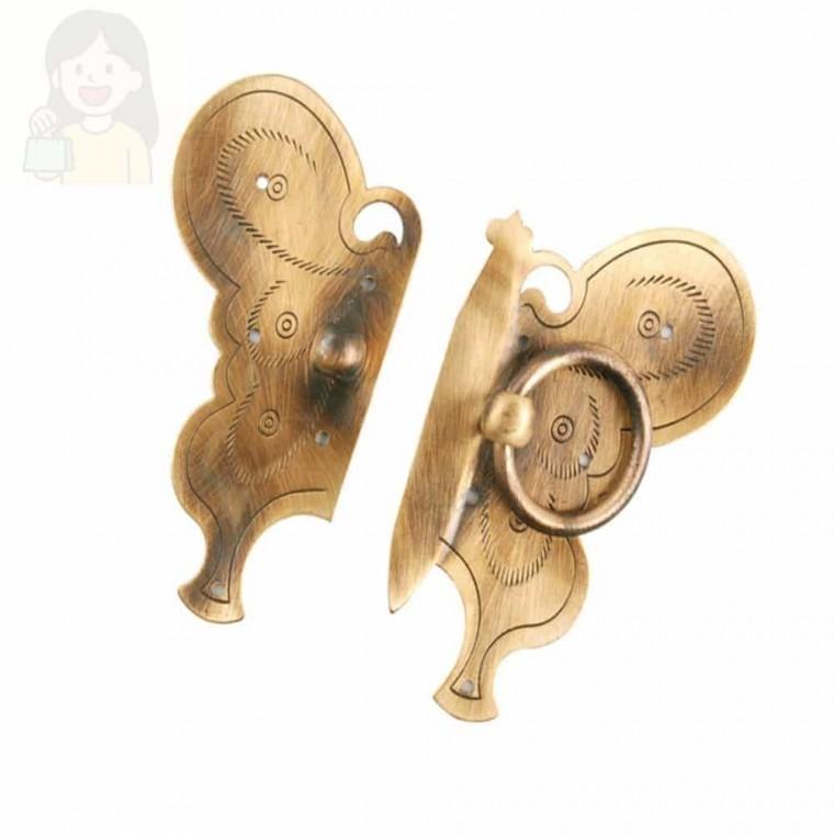면판 장식용나비 전통문양장식 서랍장잠금장치
