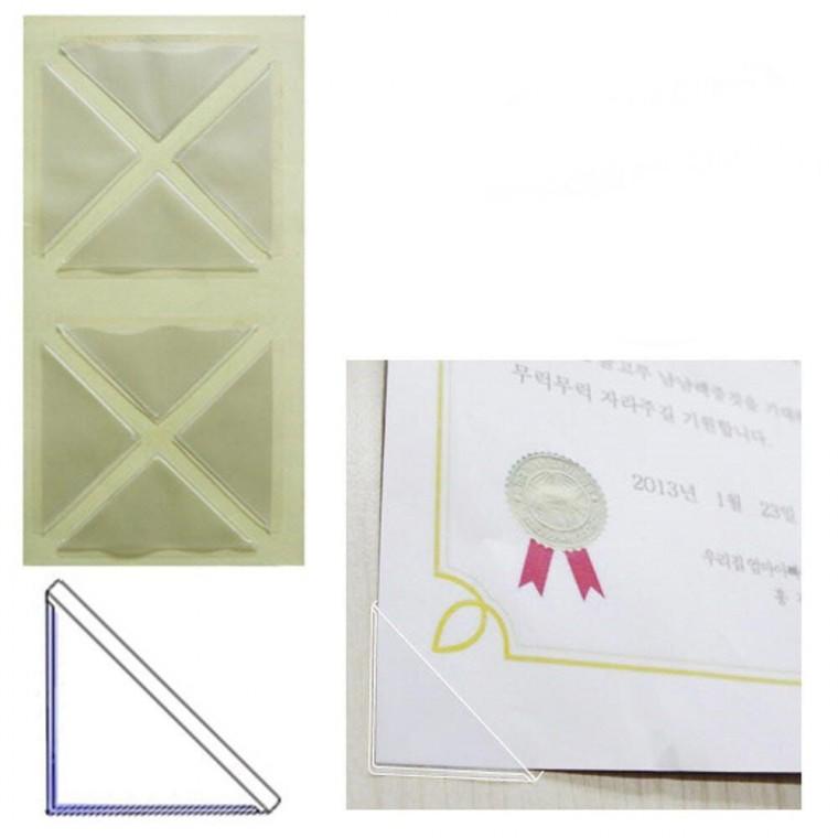코너형 포켓 상장비닐 라벨테이프 상장 표창장용 윈디커 포스트포켓 바인더 코너스틱 상장비닐