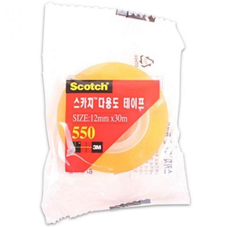 set 3M스카치 다용도테이프리필550 12mmx30m 12개 문구 투명테이프 태이프 유리테이프