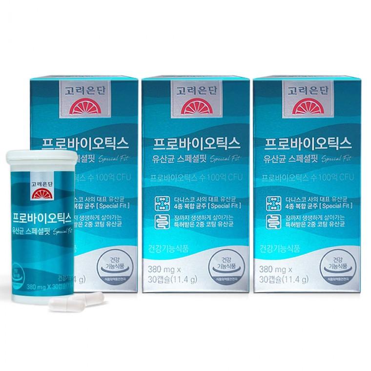 고려은단 프로바이오틱스 유산균 스페셜핏 30캡슐 X 3개