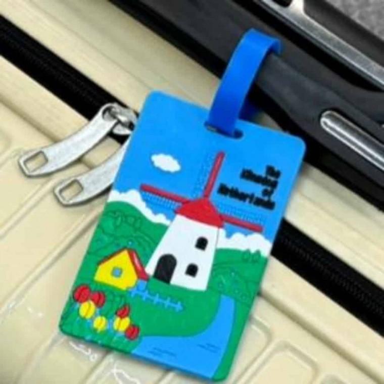 캐리어네임택 실리콘 사각형 골프네임택 가방택 골프이름표 여행가방네임택