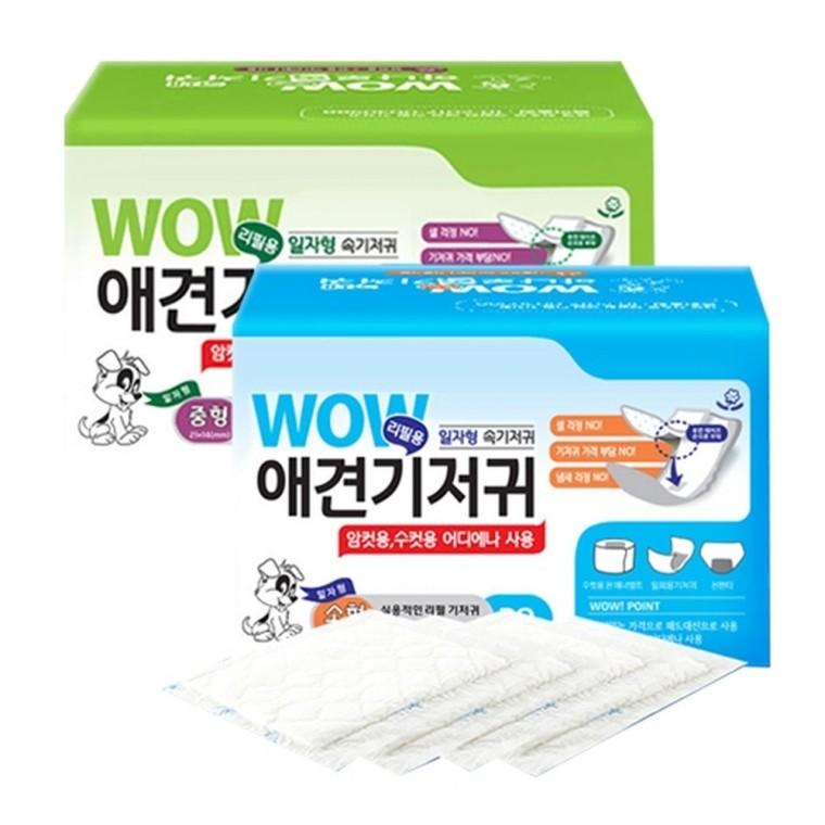 [2개묶음]와우 애견 속기저귀 30매 일자형
