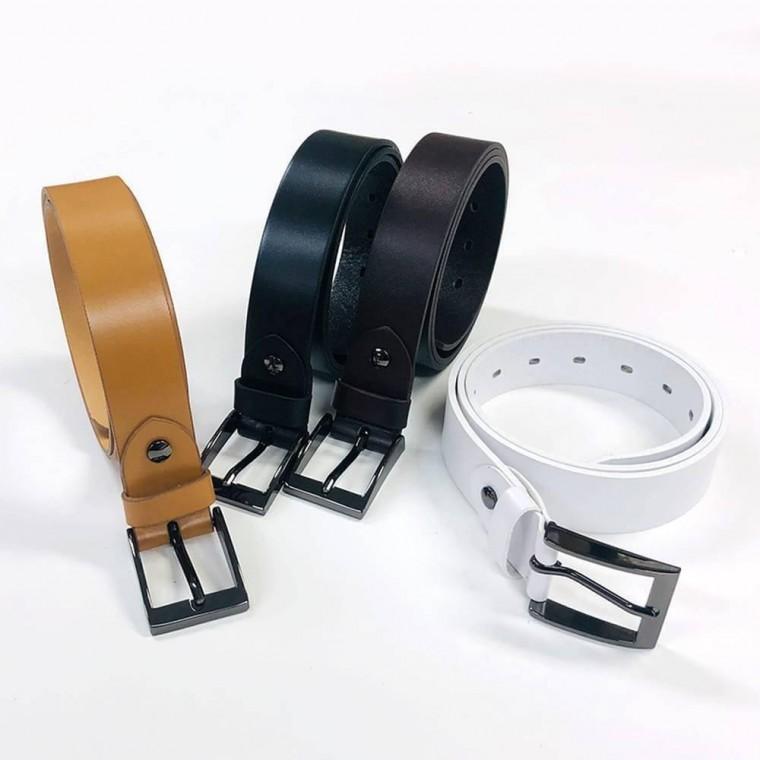 벨트 유공벨트 35mm 통가죽 이탈리아 모던스퀘어
