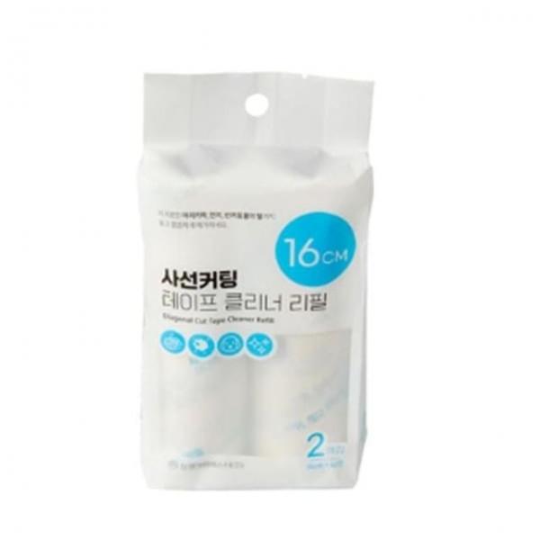 2개입 16cm 삼정 리필 돌돌이 먼지 사선커팅 제거 테이프클리너 크리너