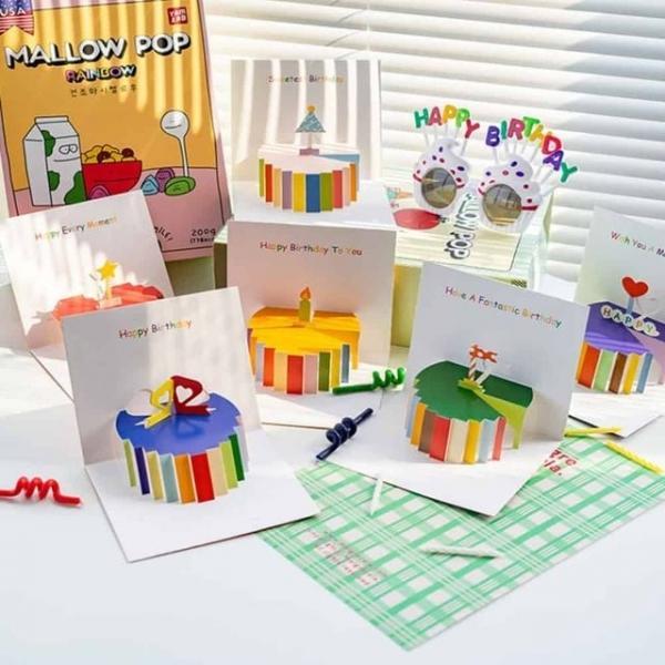 생일 3D팝업카드 6P 남친생일카드 케이크카드