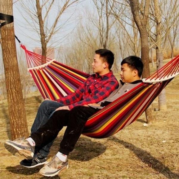 야외 해먹 캠핑 해먹 2인용 접이식 휴대용 여행 침대 레저 용품