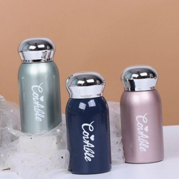 휴대용 텀블러 스텐 텀블러 환경 개인 200ml 스테인리스 보온 보냉 뚜껑있는 손잡이 가벼운 보온병 밀폐