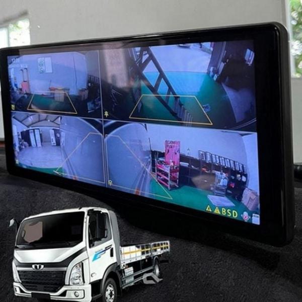 화물차 블랙박스 트럭 블랙박스 트럭용 4채널 자동차 카메라 사각지대 지시등 모니터 기록 선명 패널 연동