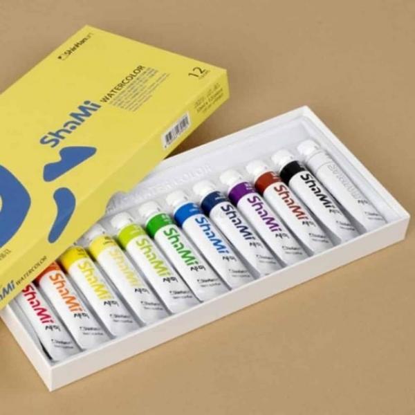 수채화물감 10ml 12색 미술도구 그림물감