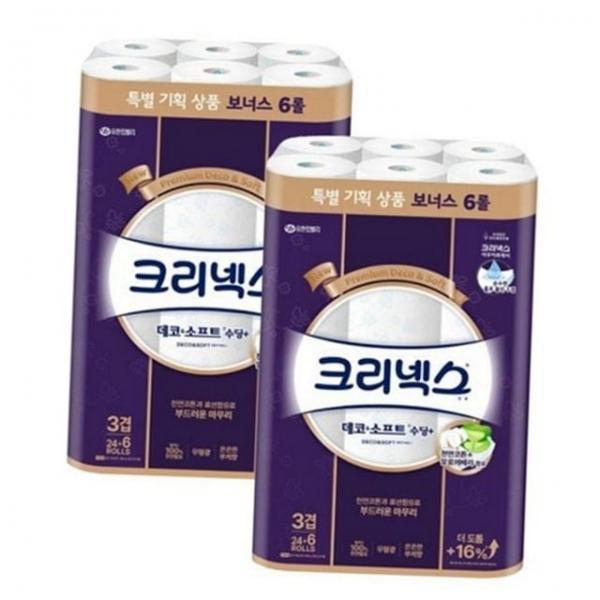 두루마리화장지 로션 화장지 3겹 도톰한 30롤 화장실 엠보싱