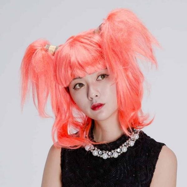 양갈래 컬러가발 가발 염색가발 할로윈 머리