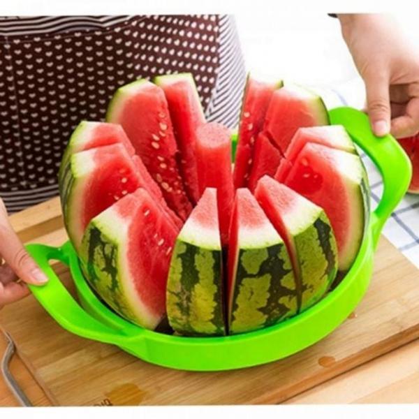 주방 과일 슬라이서 절단기 플라스틱 수박 자르기 스테인리스 커터 커팅기 수박 조리 보조