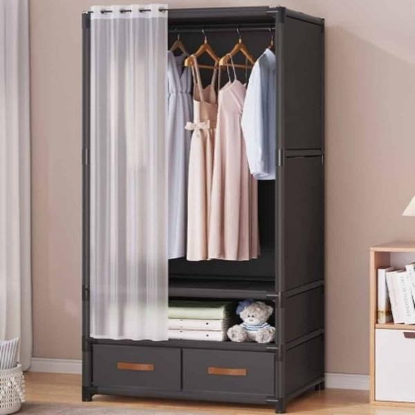 간편옷장 수납형 2단 간이옷장 자취생옷장