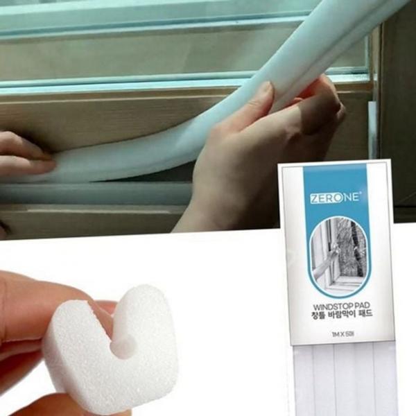 겨울 단열재 용품 창문 바람막이 문풍지 창문 보조 문풍지 냉난방 현관문 틈새막이 단열 끼움식