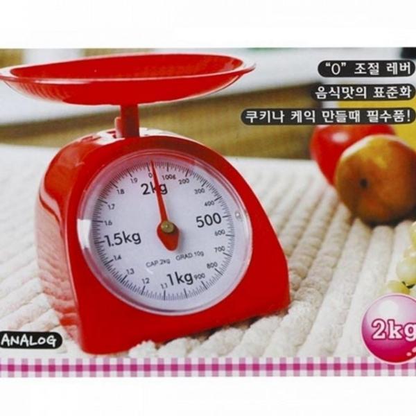 아날로그 2kg 저울 주방 요리 레시피 저울 무게 제빵 측정 빈티지 캠핑