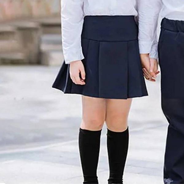 네이비 주름 치마 스커트 주니어 학생복 교복 치마