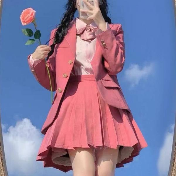 (대여) 라즈베리 핑크 플 교복치마 교복 학생복