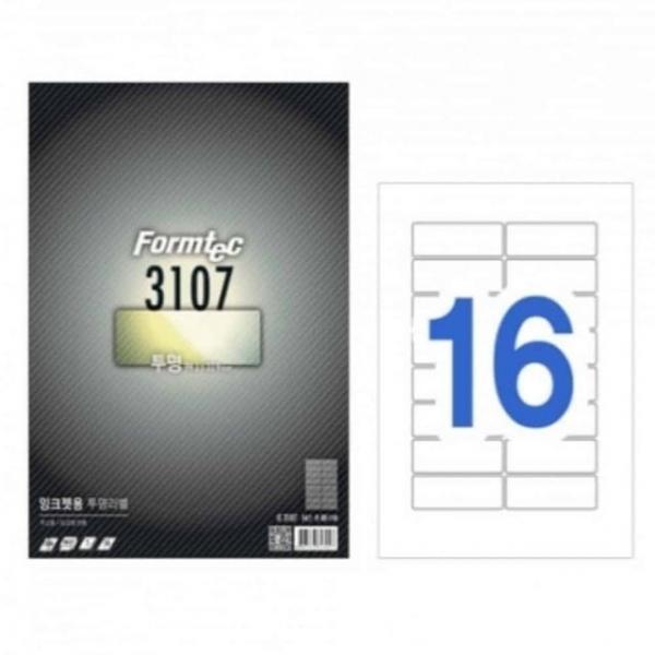 잉크젯투명라벨 IC 3107 5매 스티커인쇄용지 포장용스티커