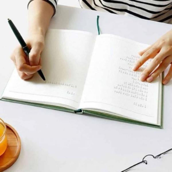 필사 독서노트 A5 카키 독서기록장 독서기록노트