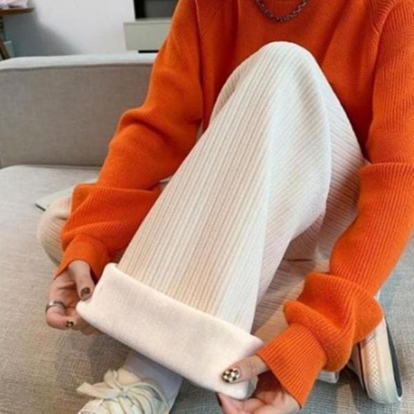 겨울 여자 기모바지 코듀로이팬츠 밴딩팬츠 골덴바지 기모바지 하이웨이스트바지 일자슬랙스 코듀로이바지