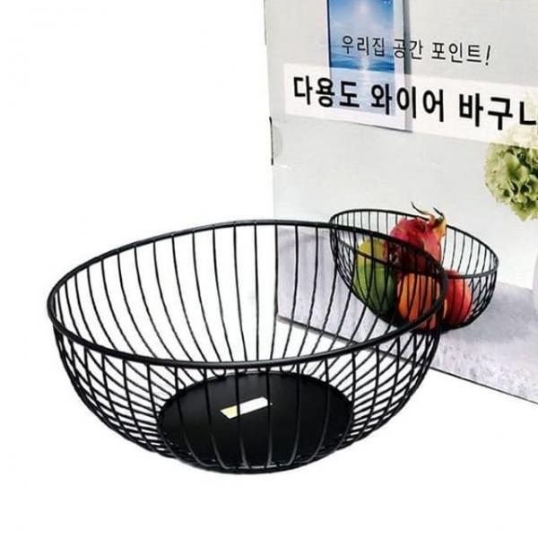 온키친 과일 바구니 와이어 야채 식재료 바스켓 다용도볼 30cm